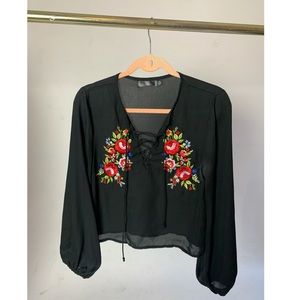 Embroidered top